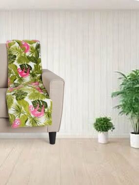 🆕🦥 Tropical Sloth Plush Throw Blanket 50” x 60” NWT🌴